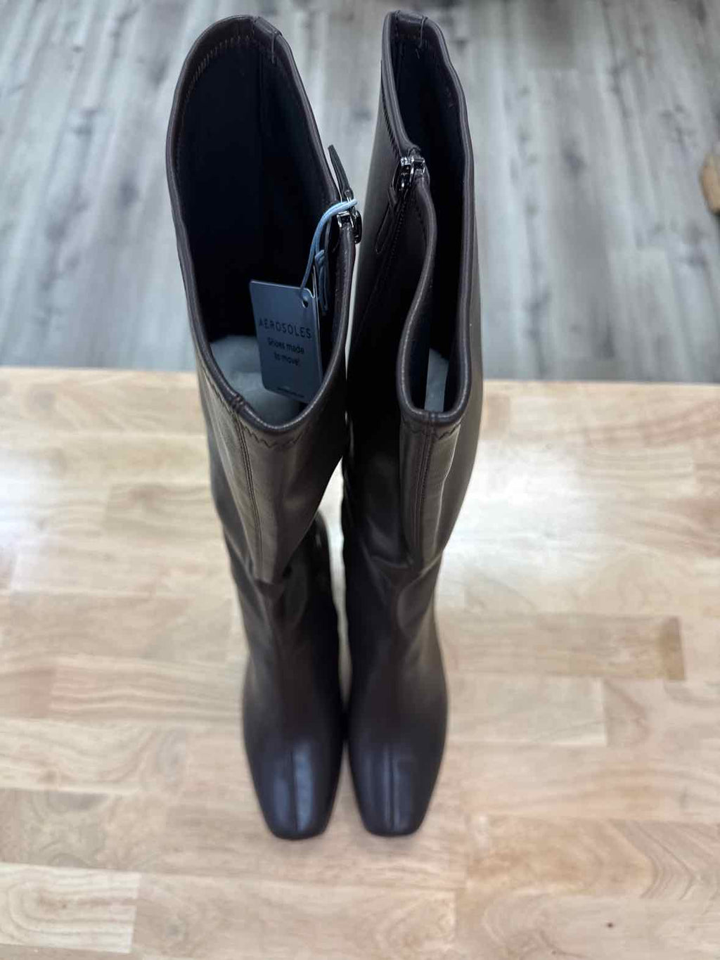 Aerosoles Size 8.5 W Brown Micah High Heel Riding Boots NWT