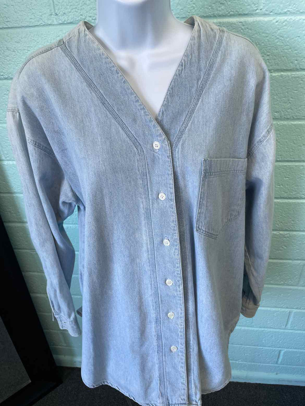 Retro Size L Light Blue Blouse