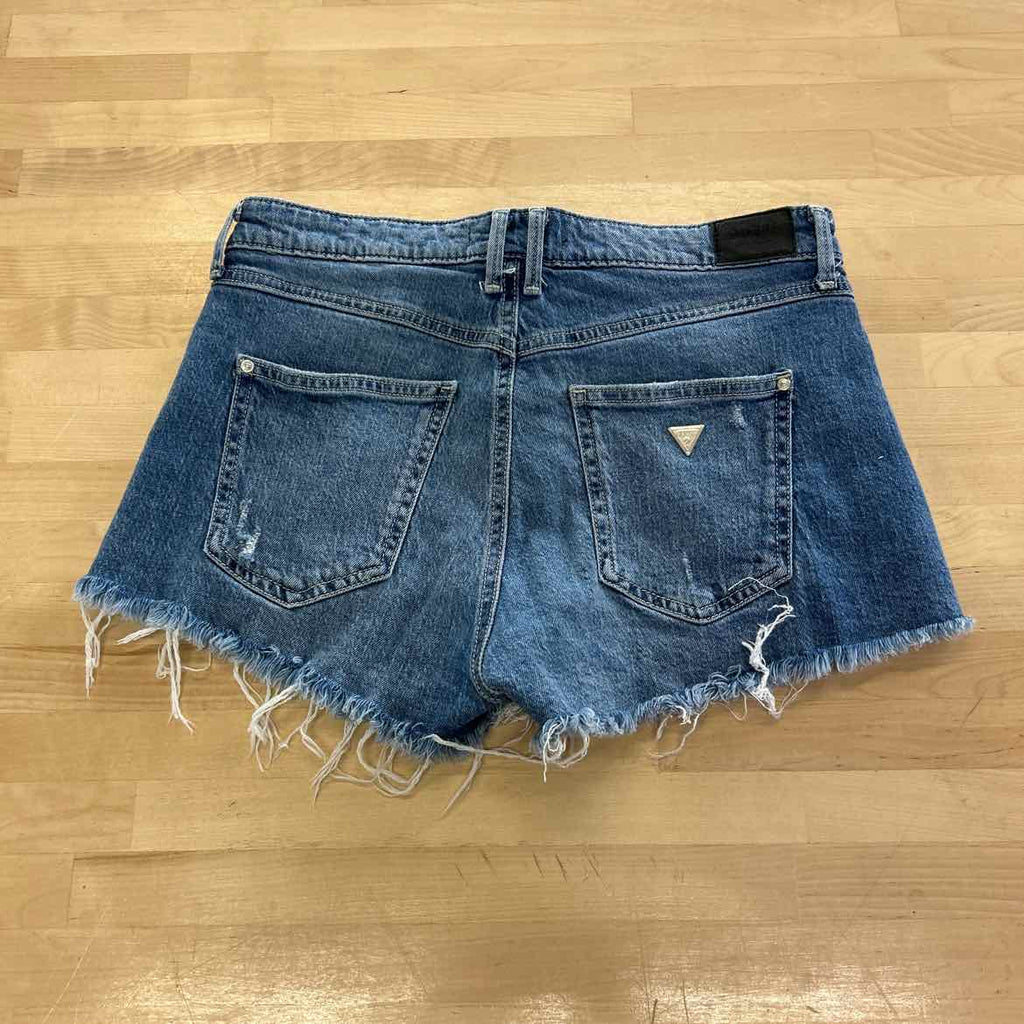 Guess Women Size 29 Blue Denim Preloved Shorts