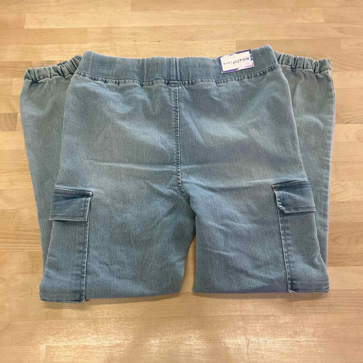 Tinseltown Juniors' High Rise Sporty Utility Jogger Pants - Light Wash - XS