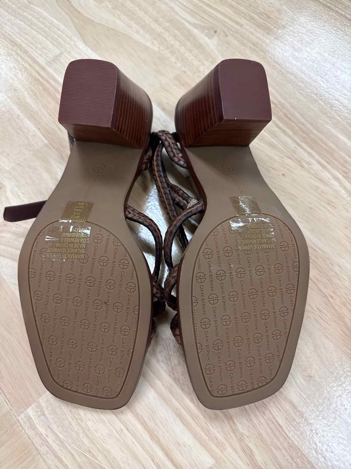 Giani Bernini Size 9 Renaee Block Heel Woven Strappy Dress Sandals