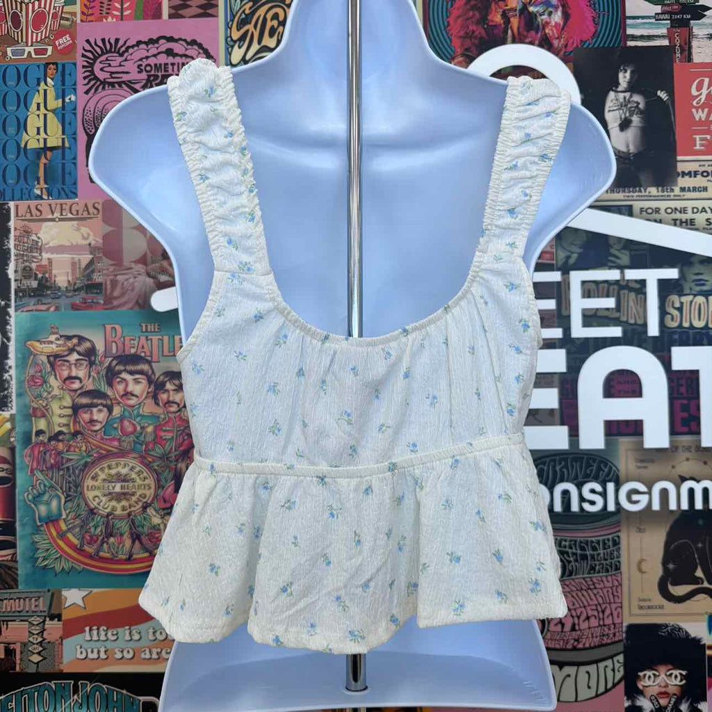 pink rose Size S White Blue New Tank