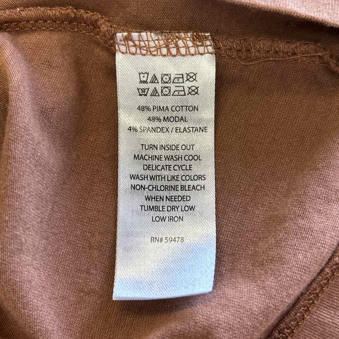 Tahari Size L Brown Preloved T-Shirt SS