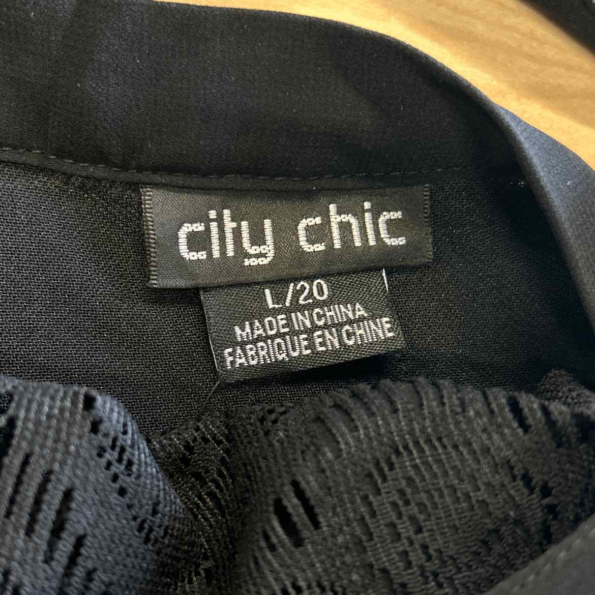 City Chic Size L Black Preloved Dress