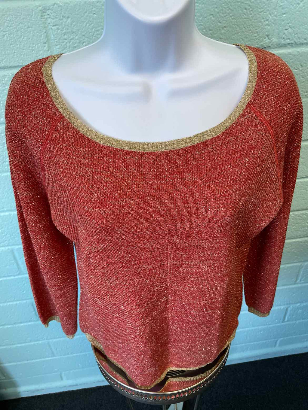 Banana Republic Size L Rust Print Sweater
