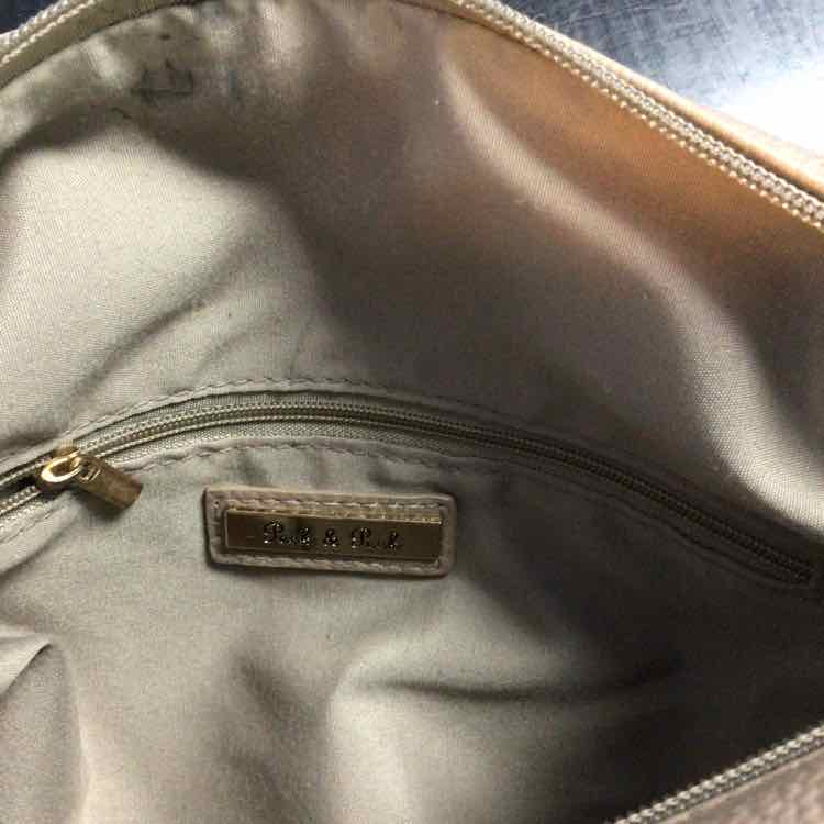 Peck & Peck Taupe Shoulder Handbag
