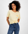 Rebellious One Juniors' Vani Malibu Graphic Crewneck T-Shirt - French Vanilla