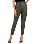 TINSELTOWN Size XS Green  Faux Leather High Rise Pull-on Skinny Cargo Jeans NWT