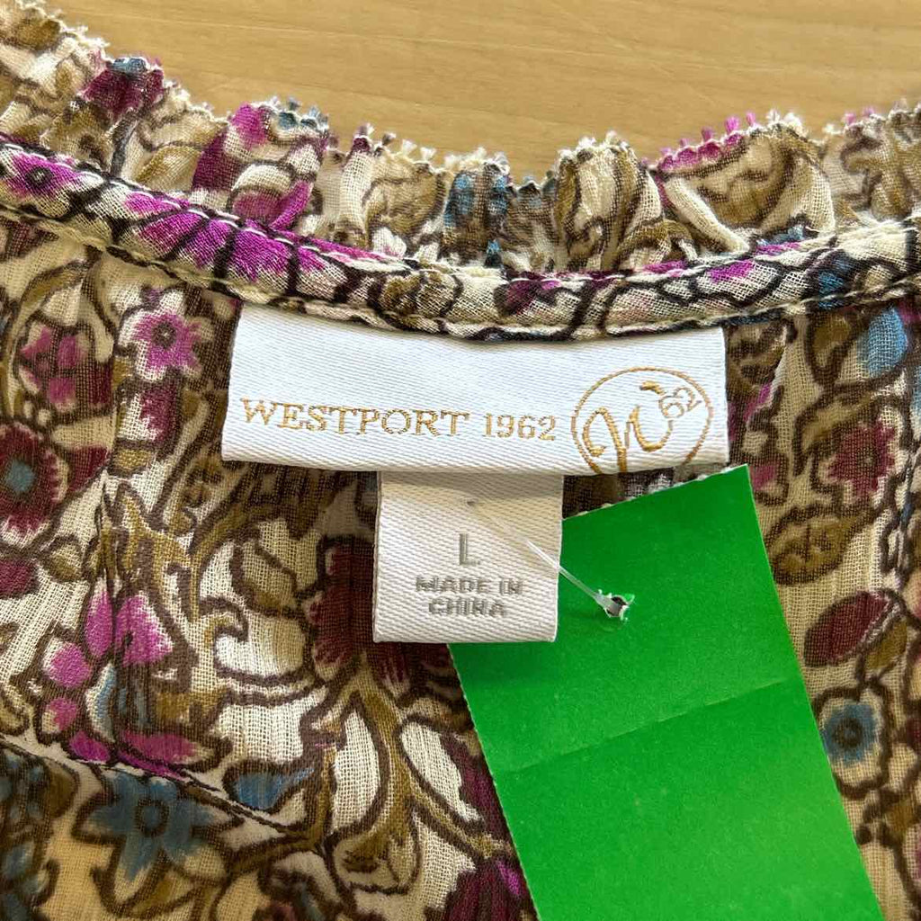 Westport Size L Purple & Beige Preloved Sleeveless