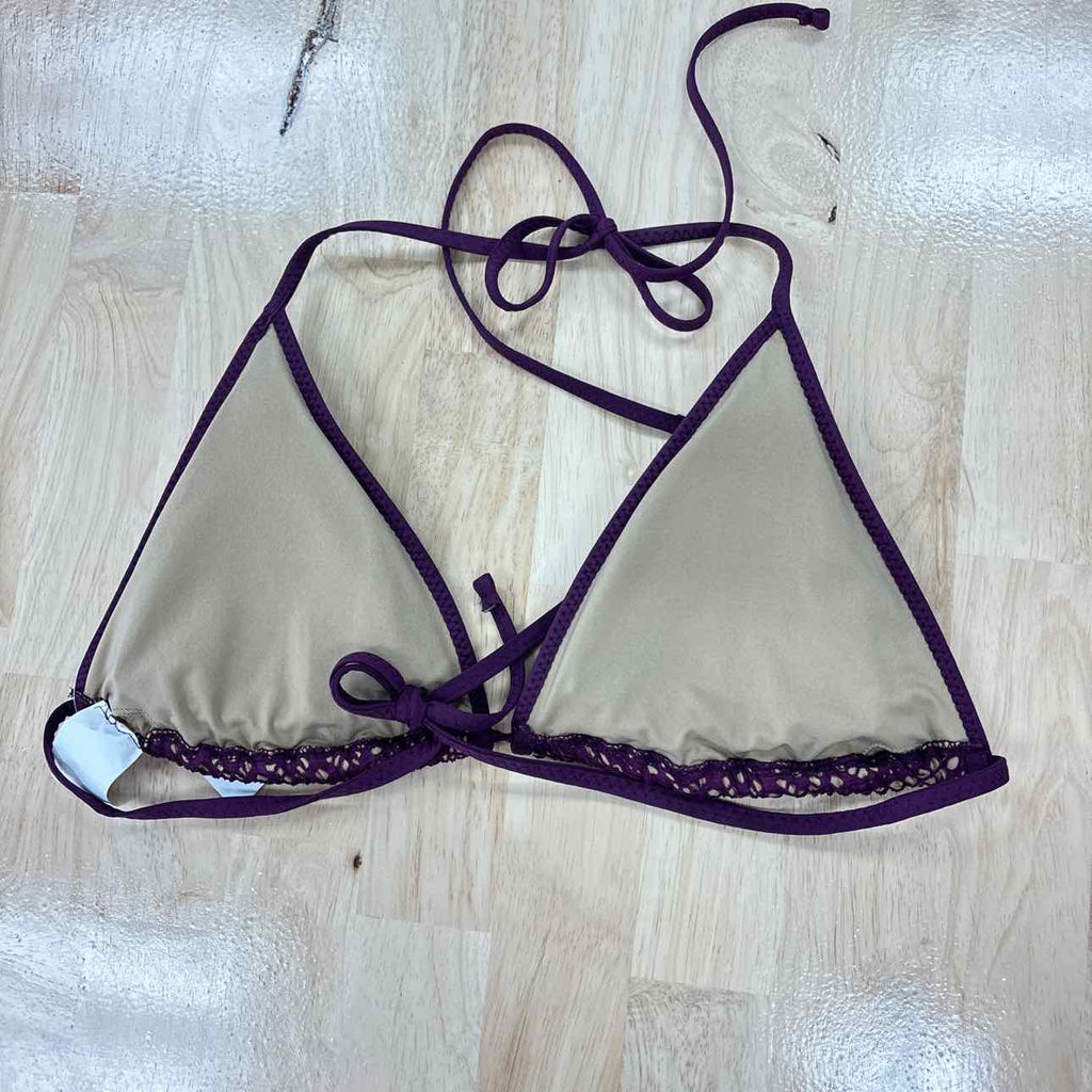 becca Size M Crochet Triangle Bikini Top