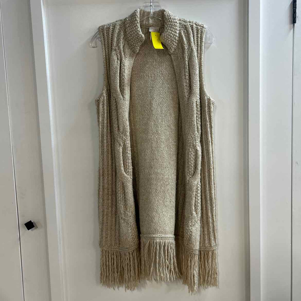 Chico's Size 2 Tan Preloved Duster