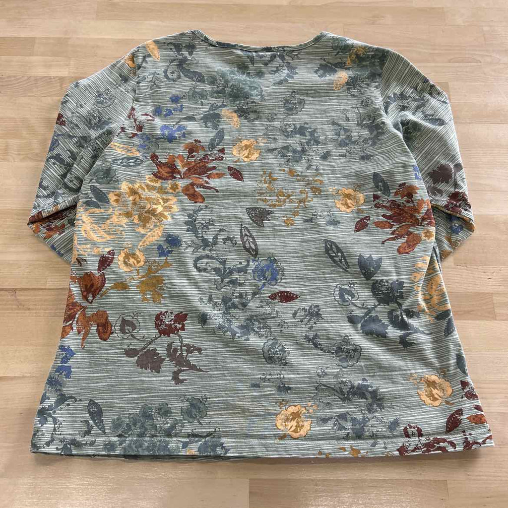 Christopher & Banks Size L Green Blouse