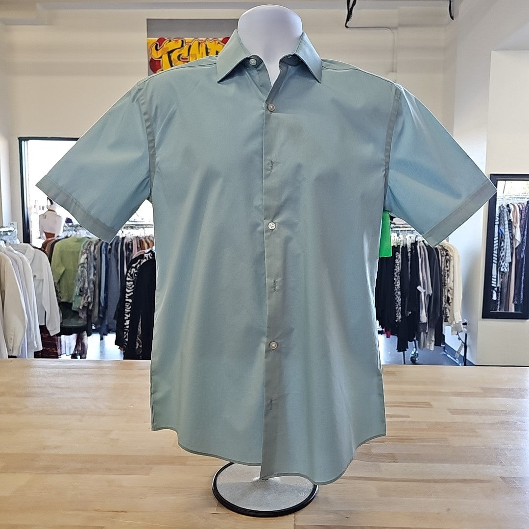 Van Huesen Men's Size S Blue MENS Button Down Shirt