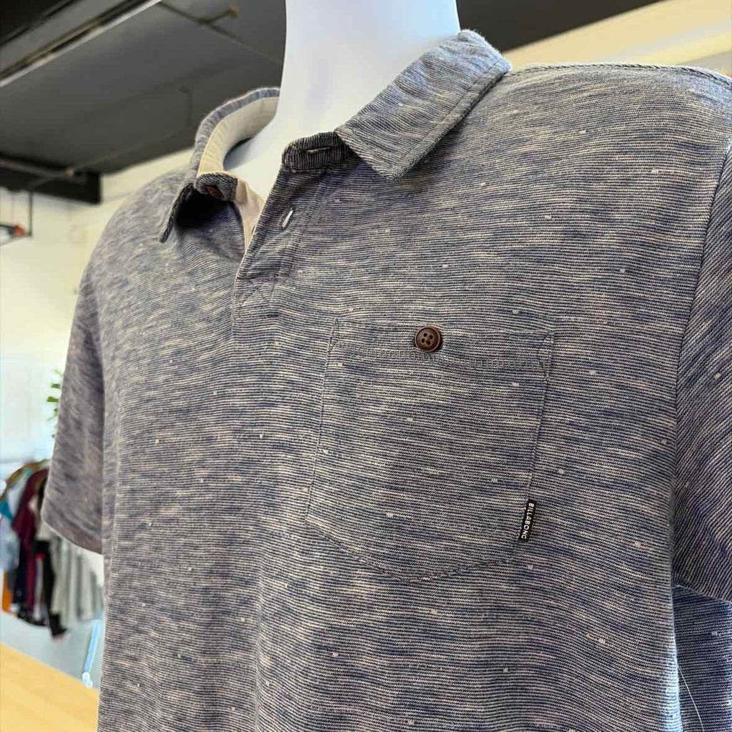 billabong Size L Blue Preloved MENS Polo