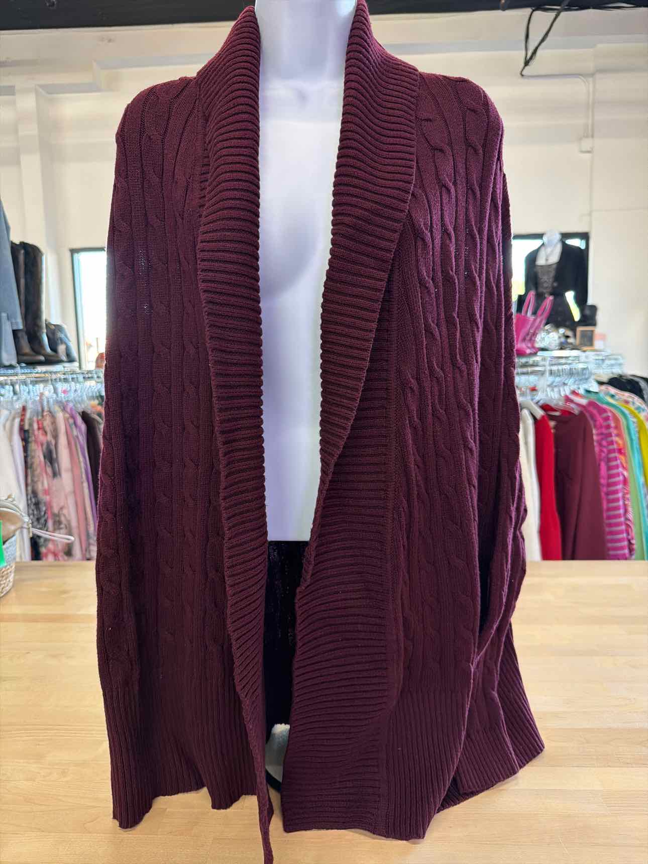 Ralph Lauren Size L/XL Purple Knit Cardigan
