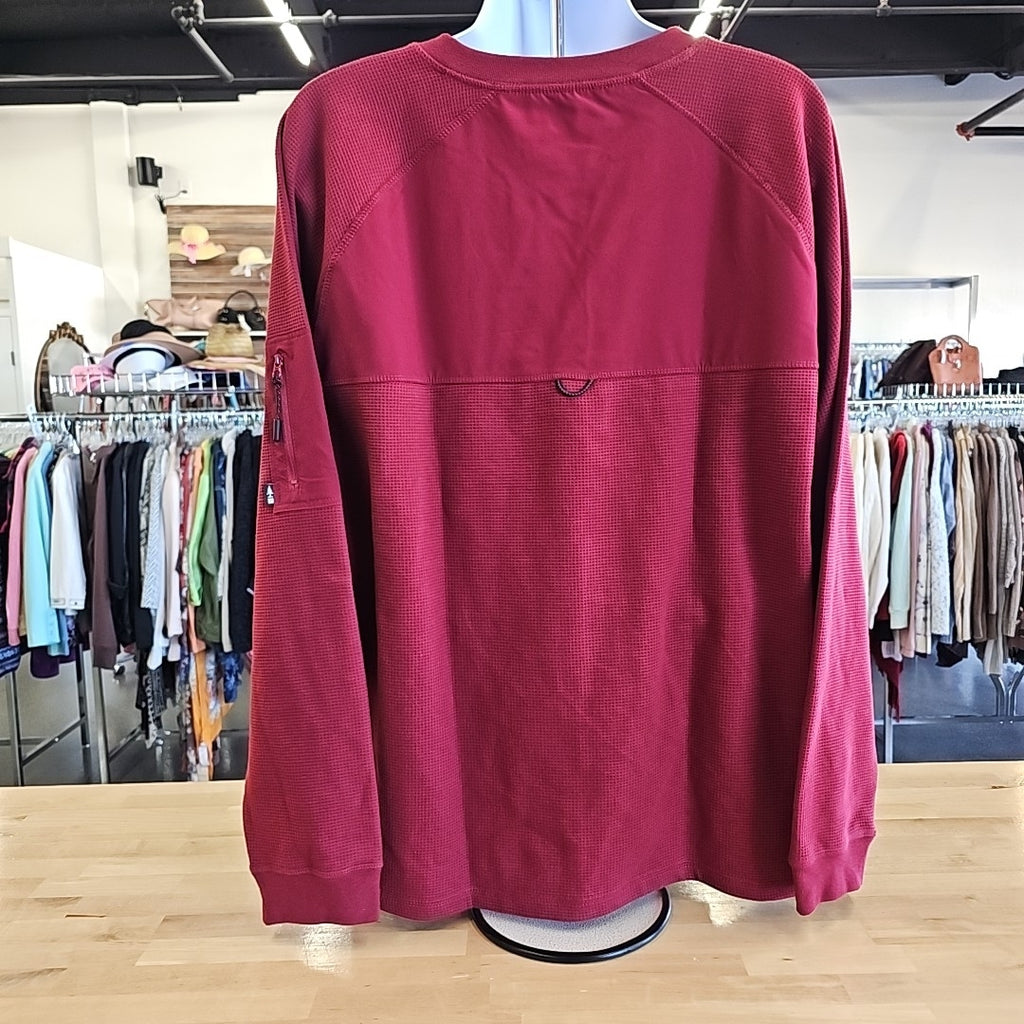 Bass Outdoor Size XXL Red MENS Long Sleeve Shirt