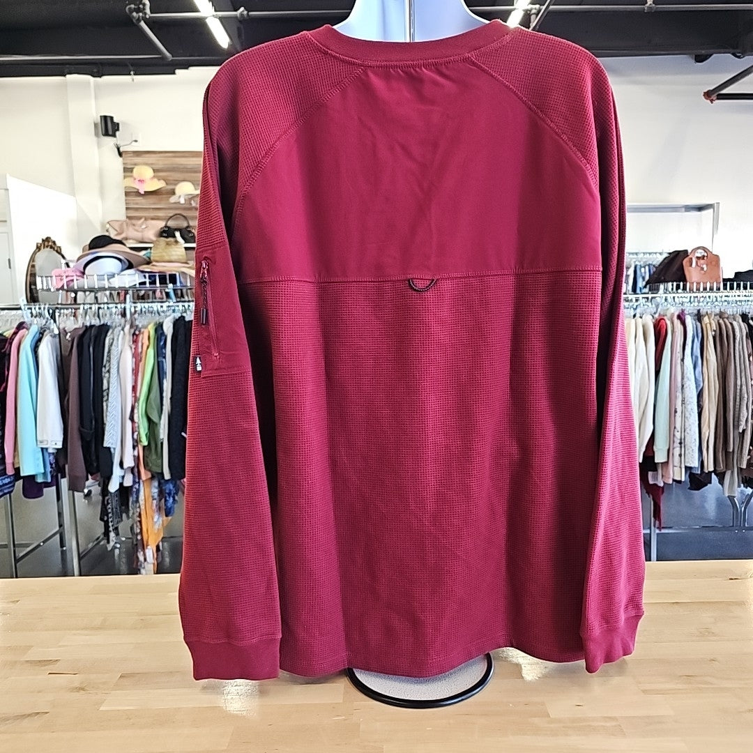 Bass Outdoor Size XXL Red MENS Long Sleeve Shirt