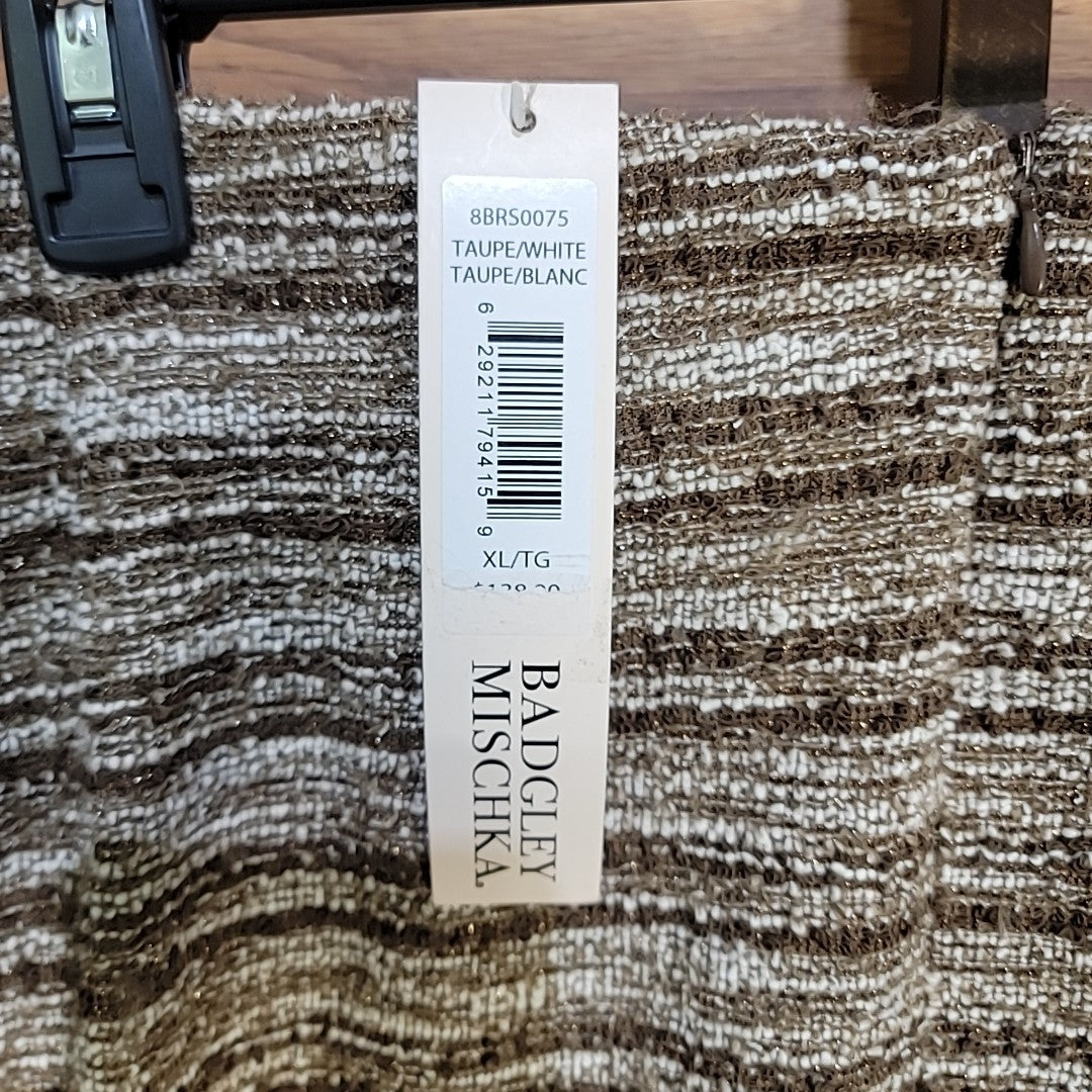 Badgley Mischka Size XL Brown Skirt NWT