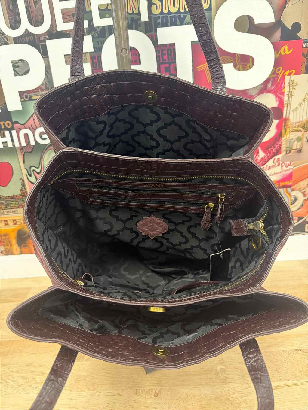 ORYANY Burgundy Leather New Handbag