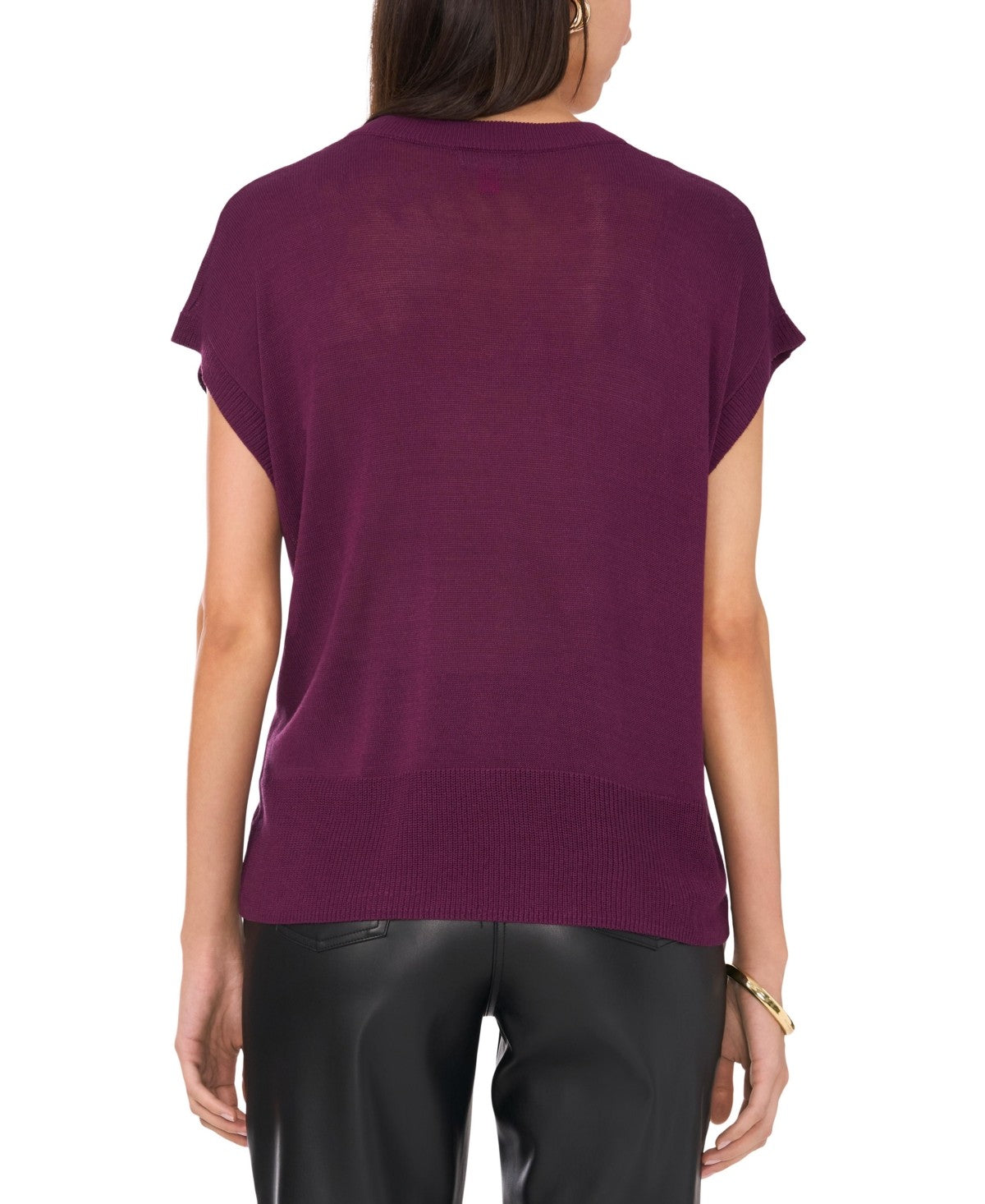 Vince Camuto Size L Purple New Blouse SS