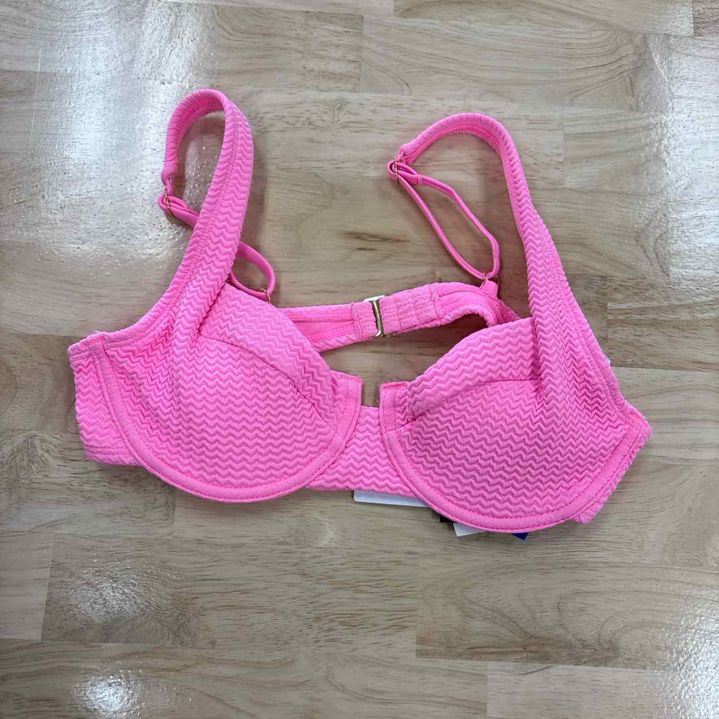 Salt + Cove Size L Wavy-Scrunch Scoop-Neck Bralette Bikini