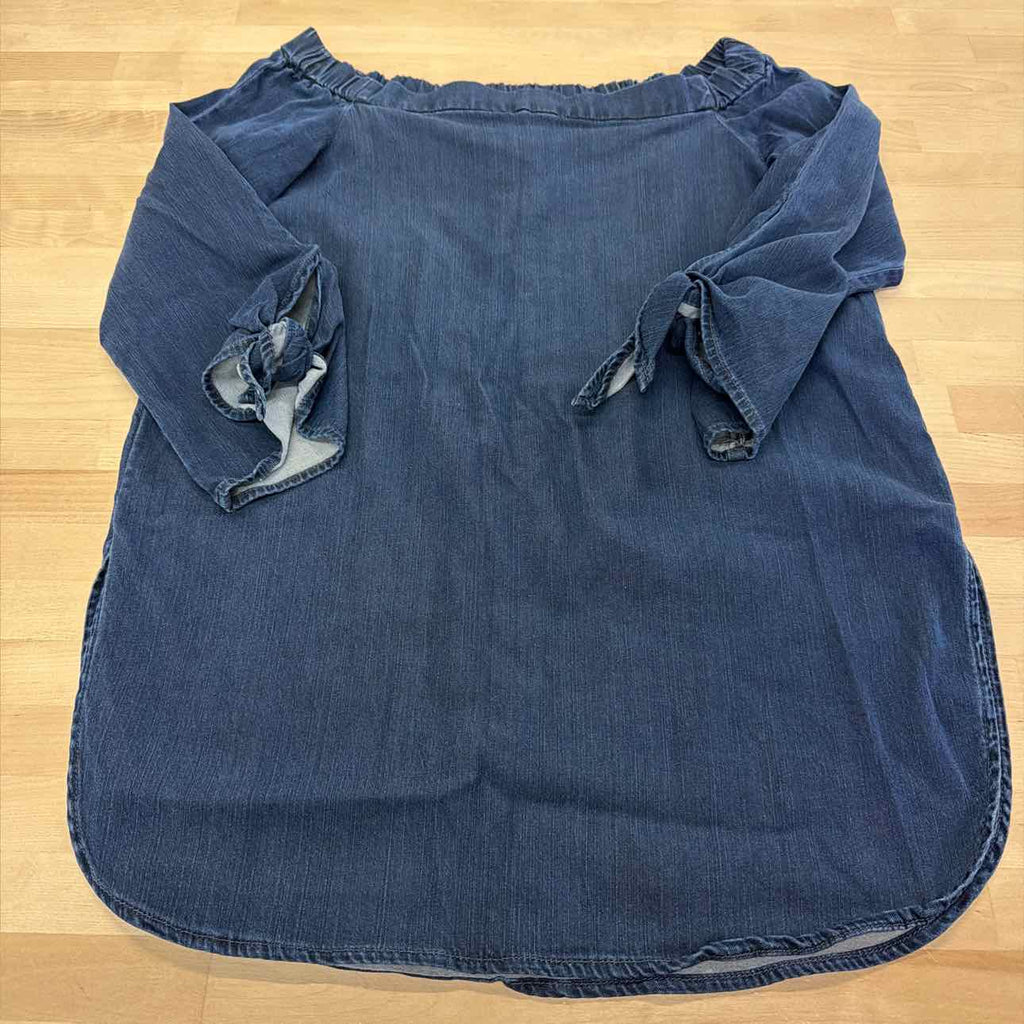 White House Black Market Size XS Denim Preloved Blouse