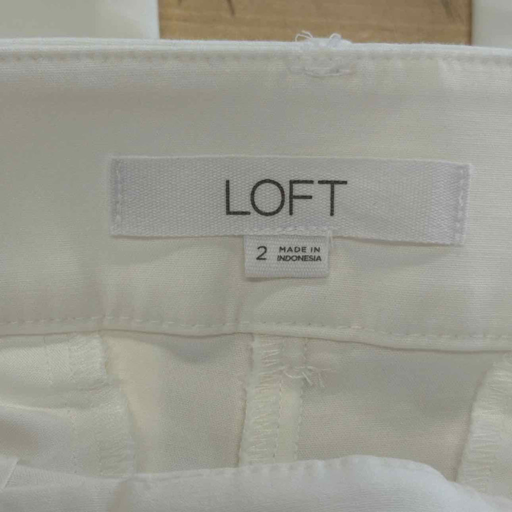 Loft Size 2 White Preloved Pants