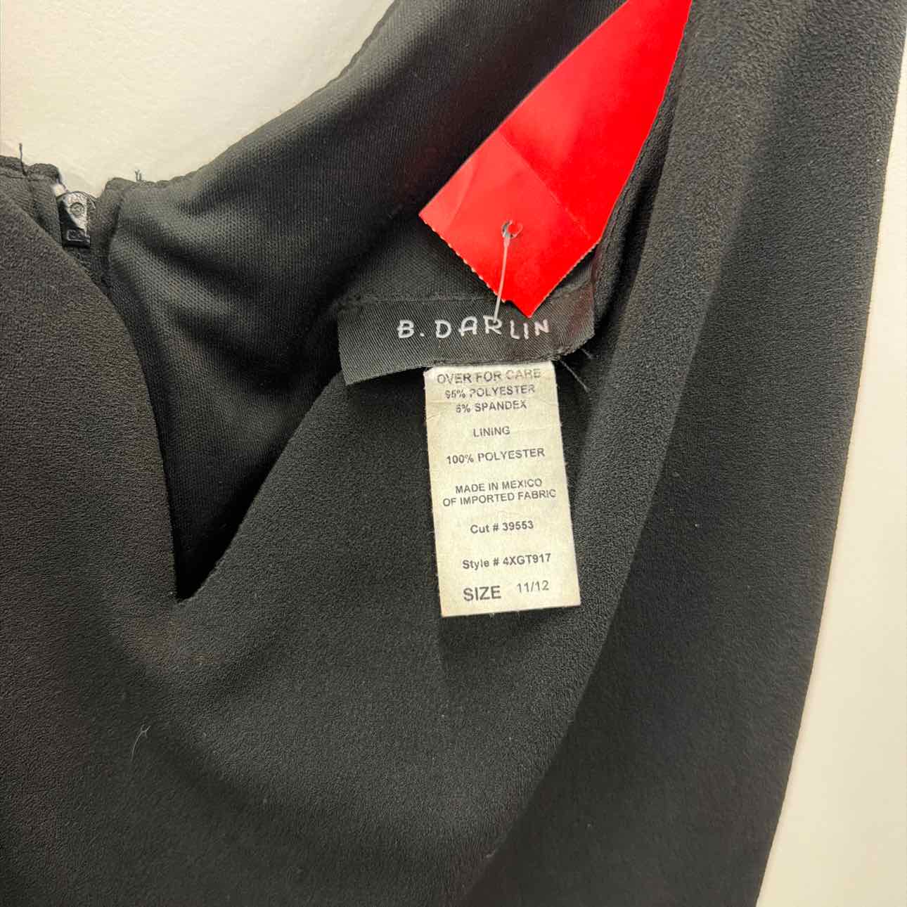 B Darlin Size 11 Black Preloved Dress