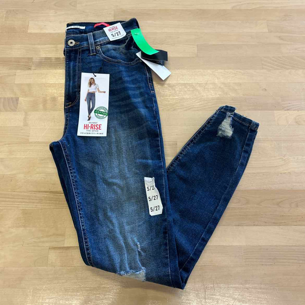 Celebrity Pink Juniors' High Rise Distressed Skinny Ankle Jeans - Crash Course
