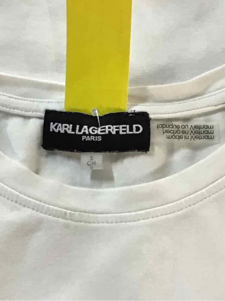Karl Lagerfeld Size S White New T-Shirt SS