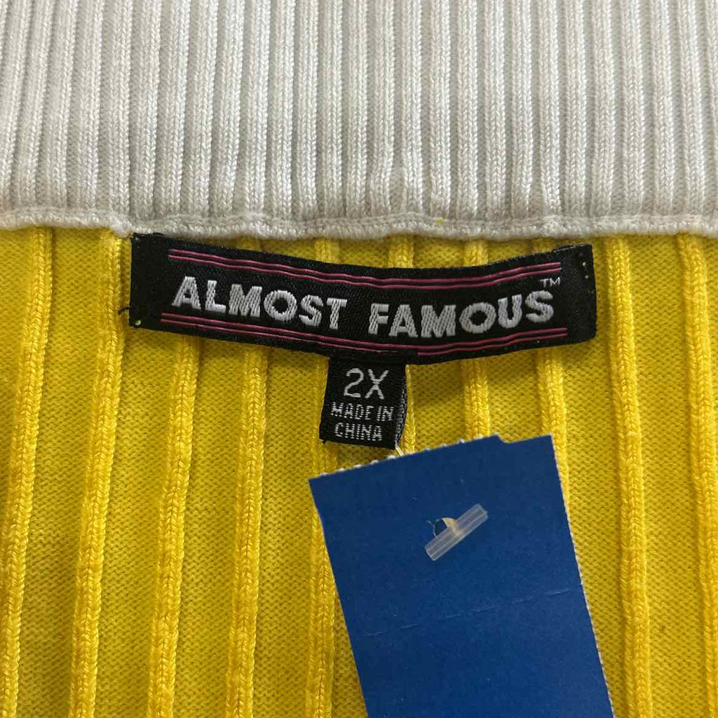 Almost Famous Size 2X Yellow Preloved Skirt