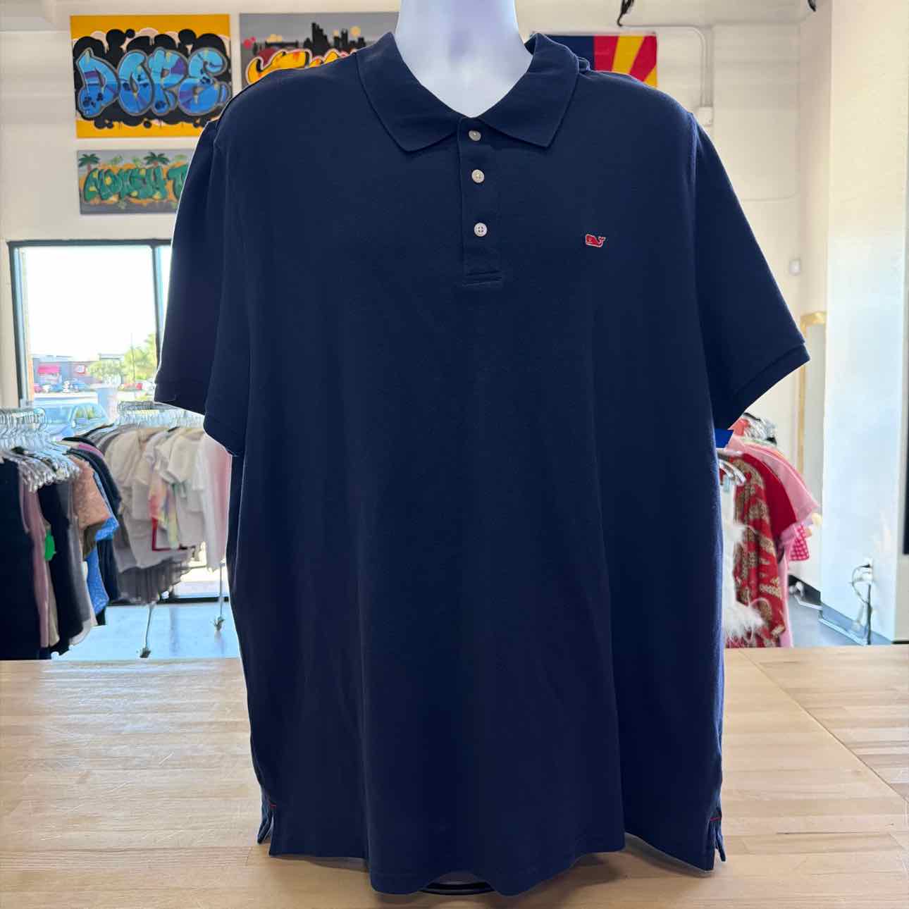 Vineyard Vines Size XXL Blue Preloved MENS Polo