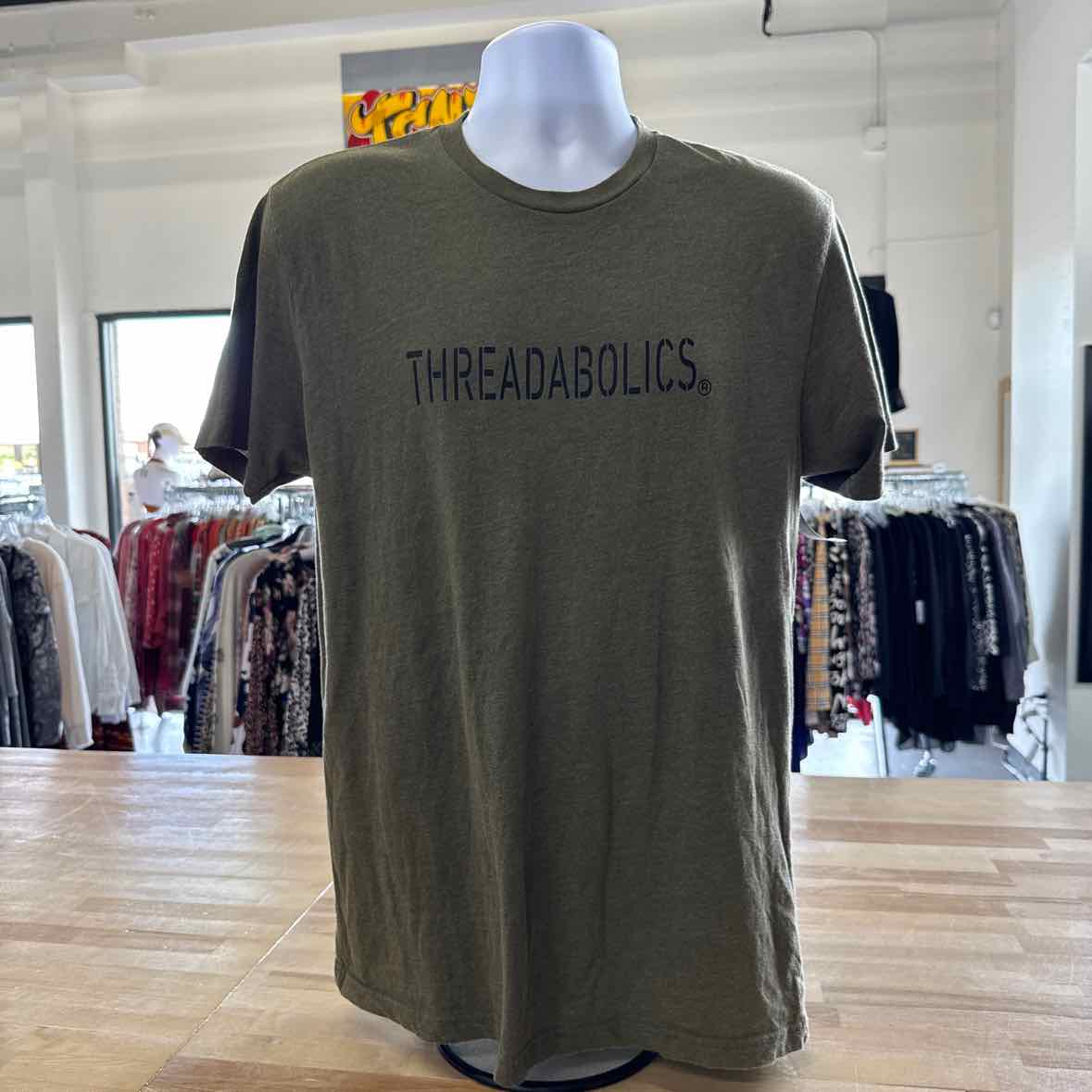 Threadabolics Men's Size L Green MENS T-shirt