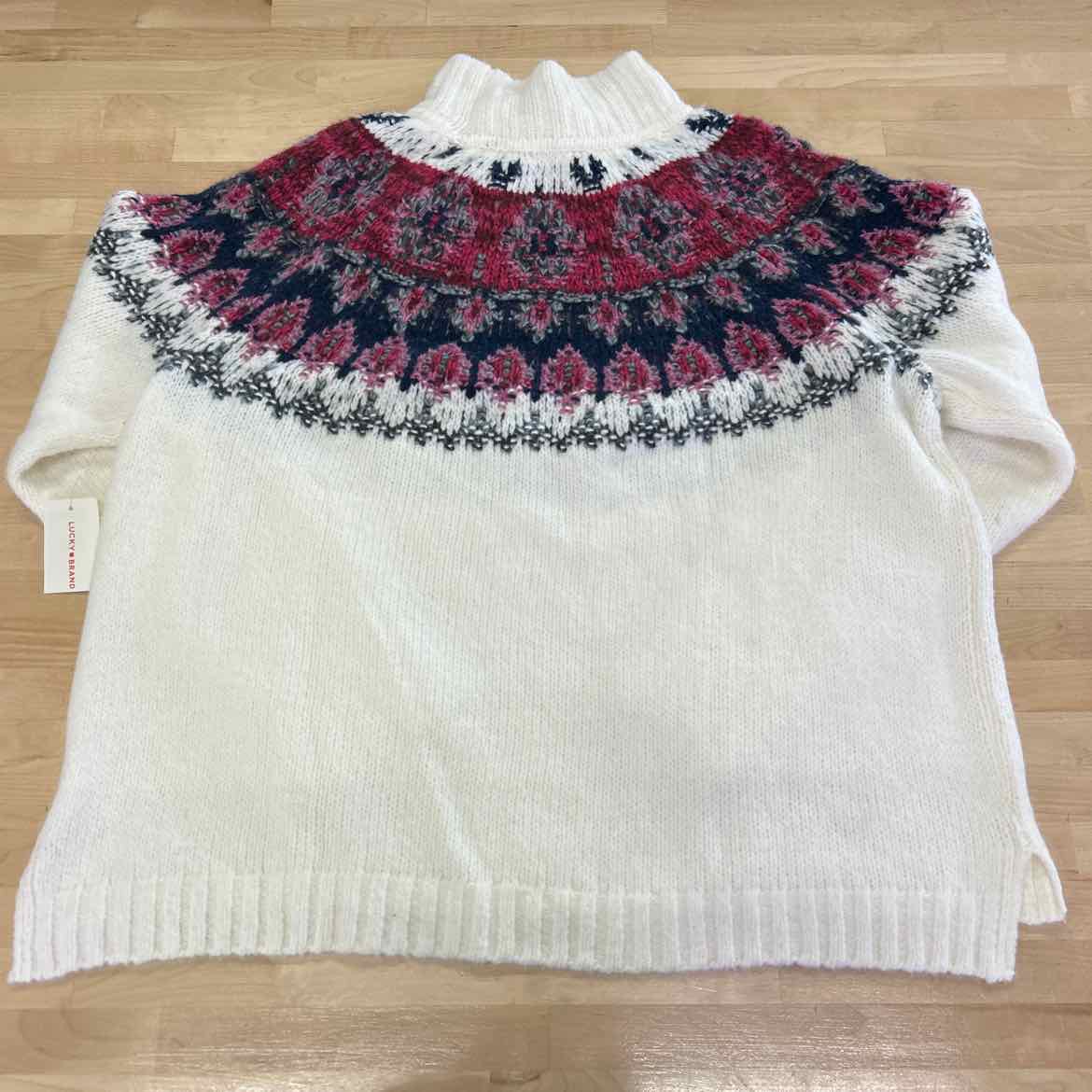 Lucky Brand Size XL White Sweater