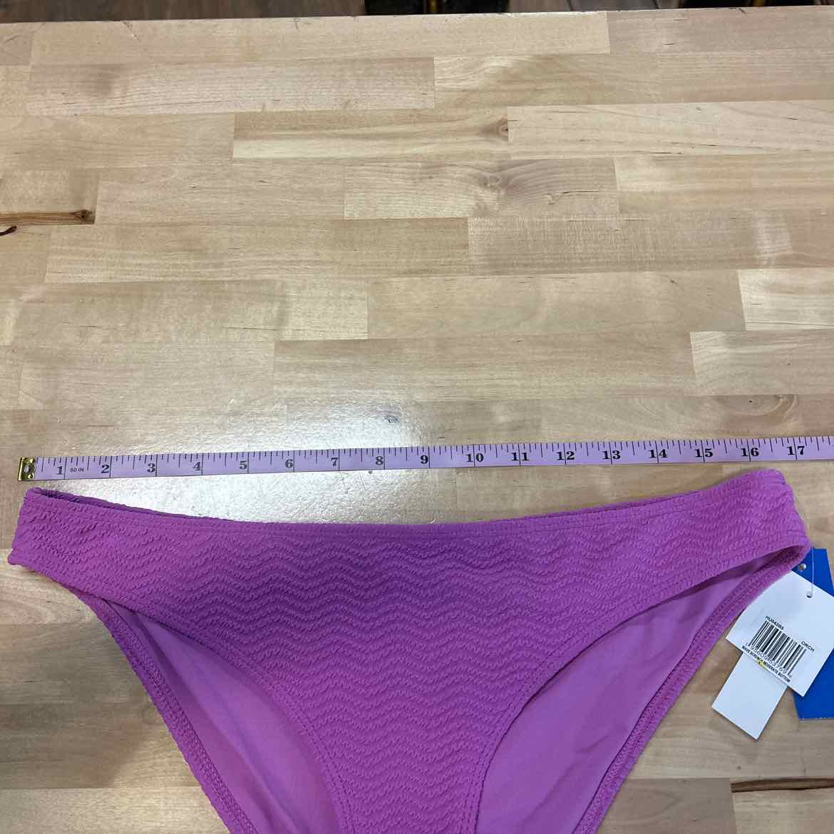 Hurley Size XL Wave Srunch Moderate Bikini Bottoms - Orchid