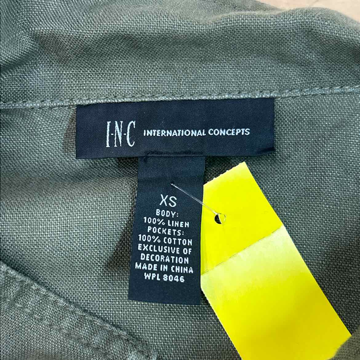 INC Size XS Green Preloved Jacket