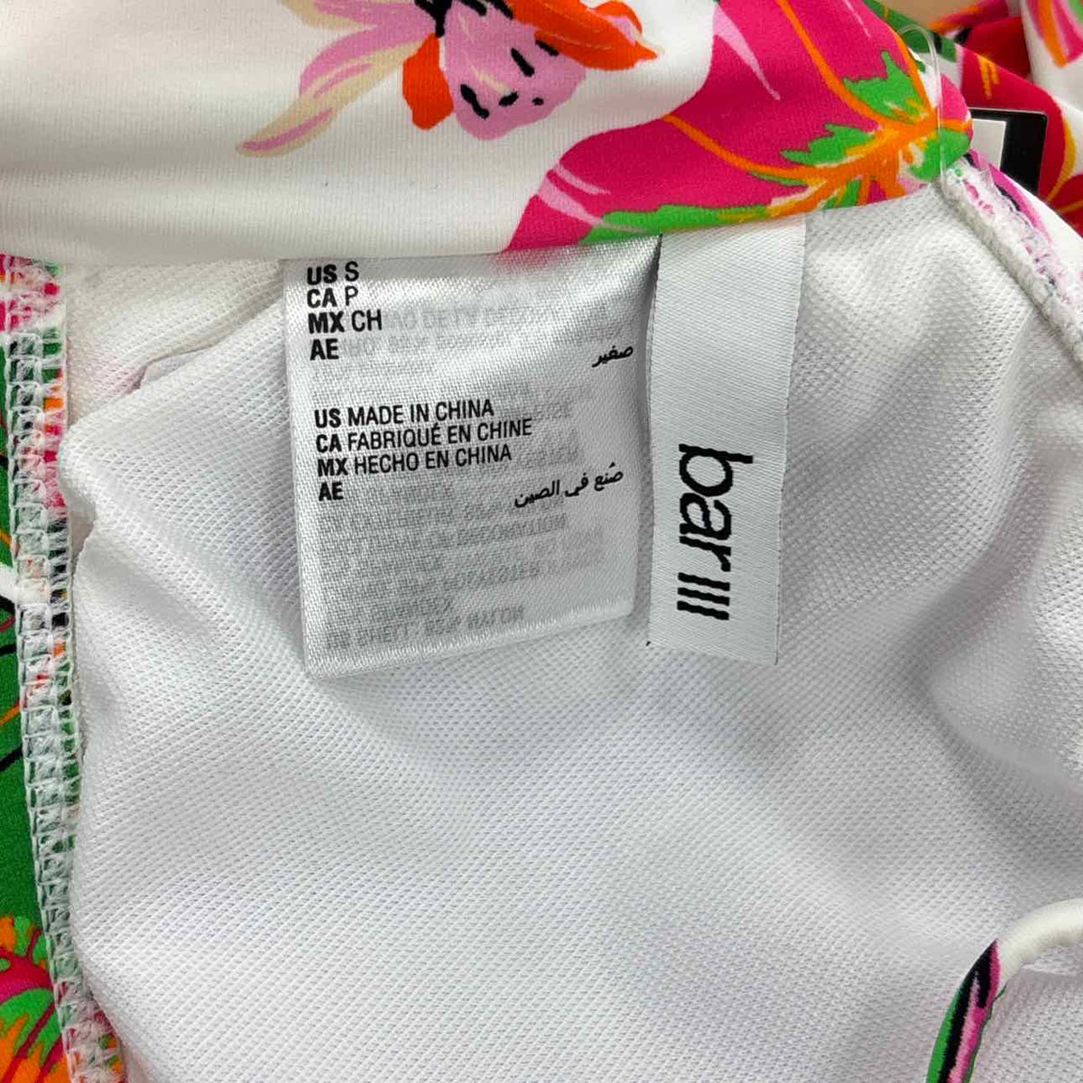 Bar III Size S Bermuda Babe Lace-up Bikini Top
