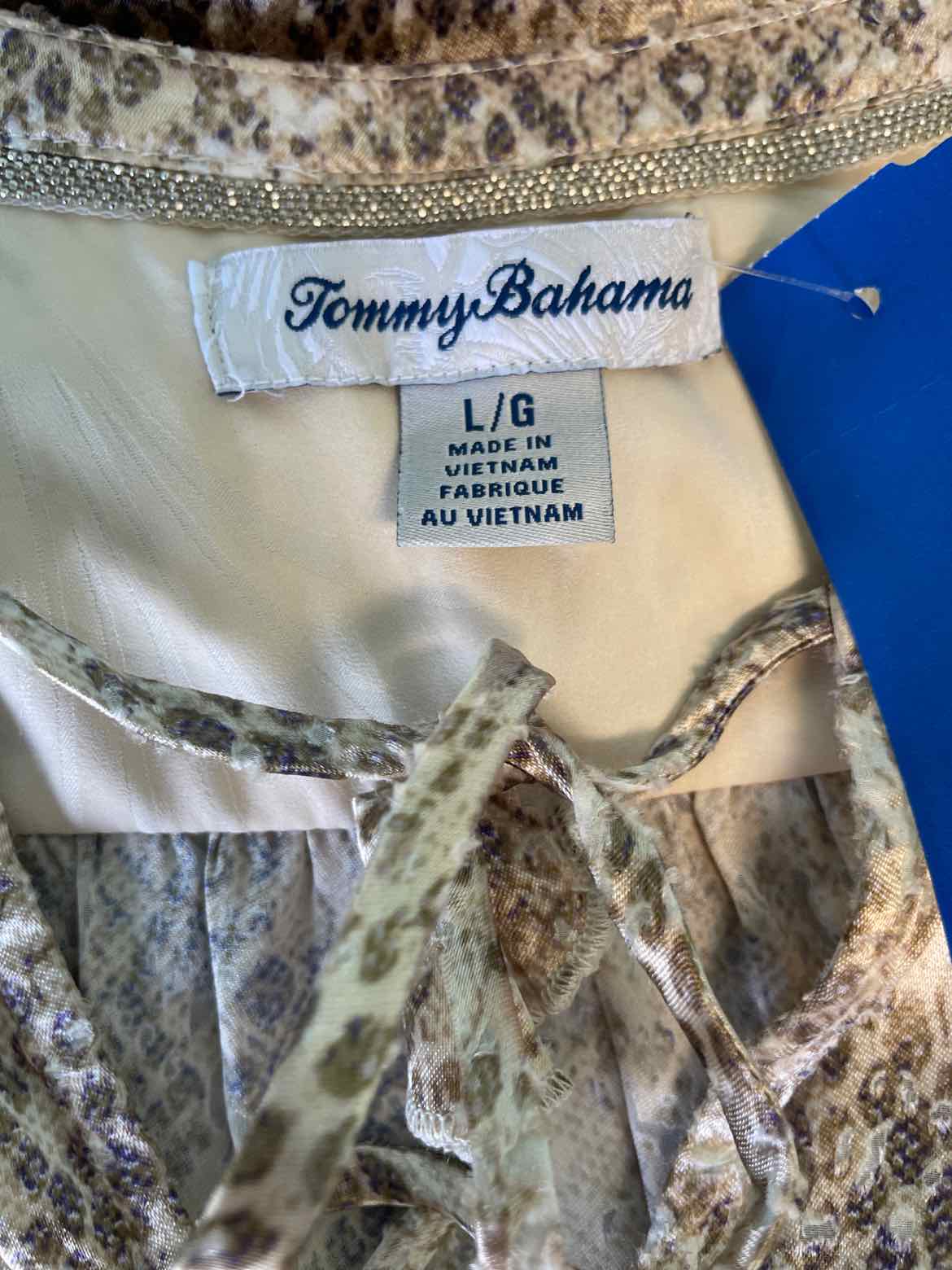Tommy Bahama Size L Tan Blouse