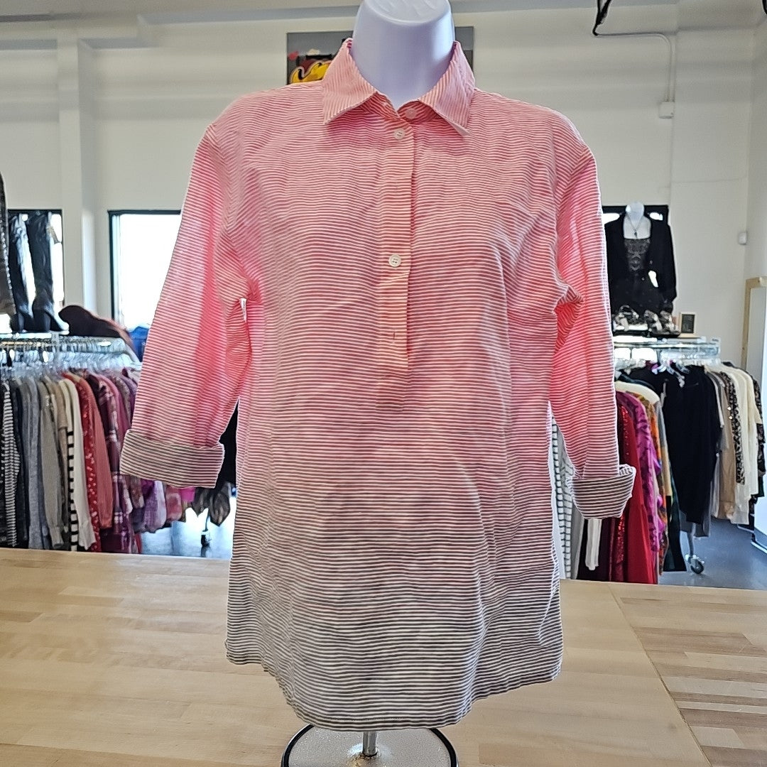 Lafayette 148 Size S Pink Button Down Shirt