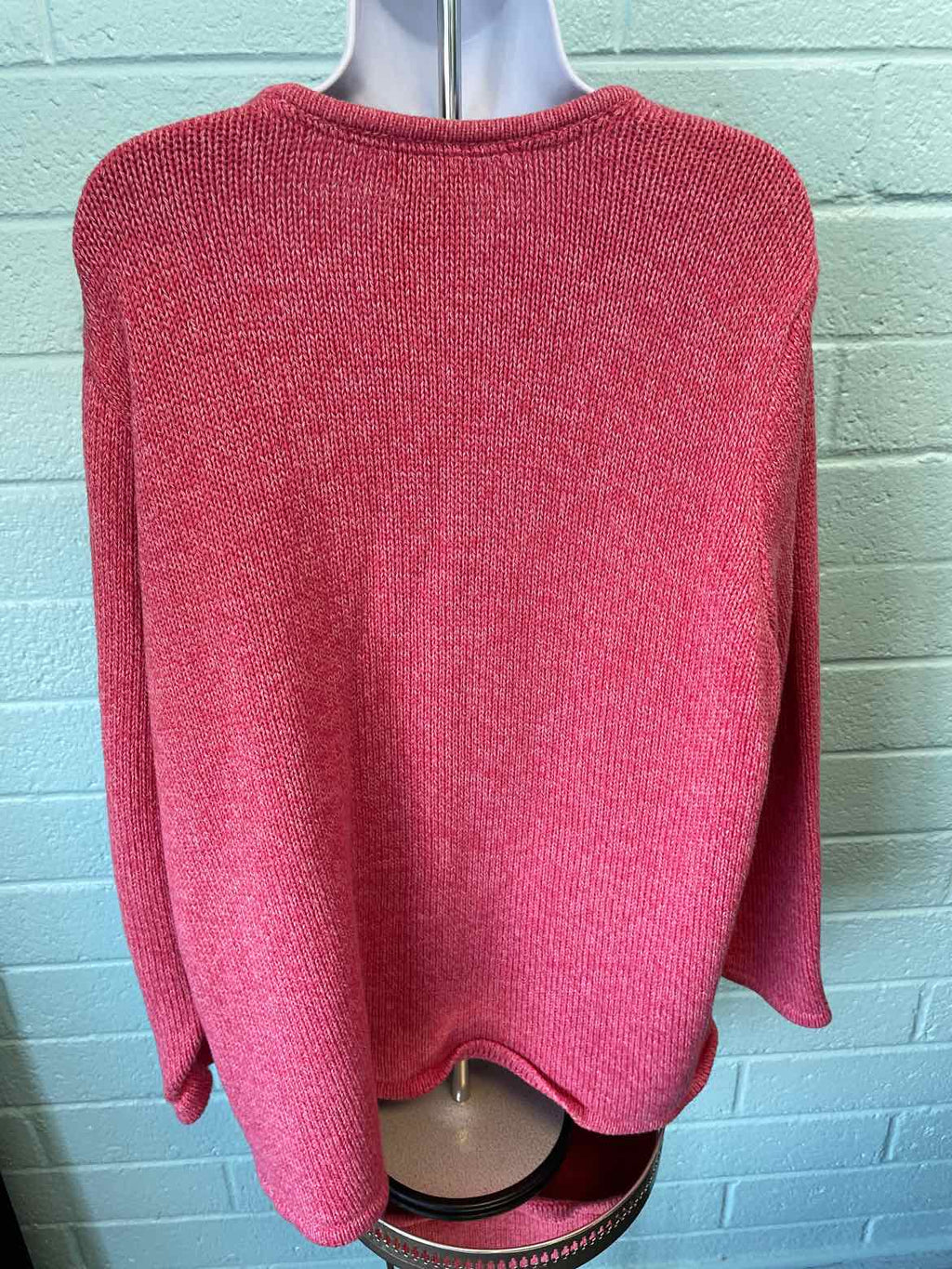 LL Bean Size 3X Pink Cardigan