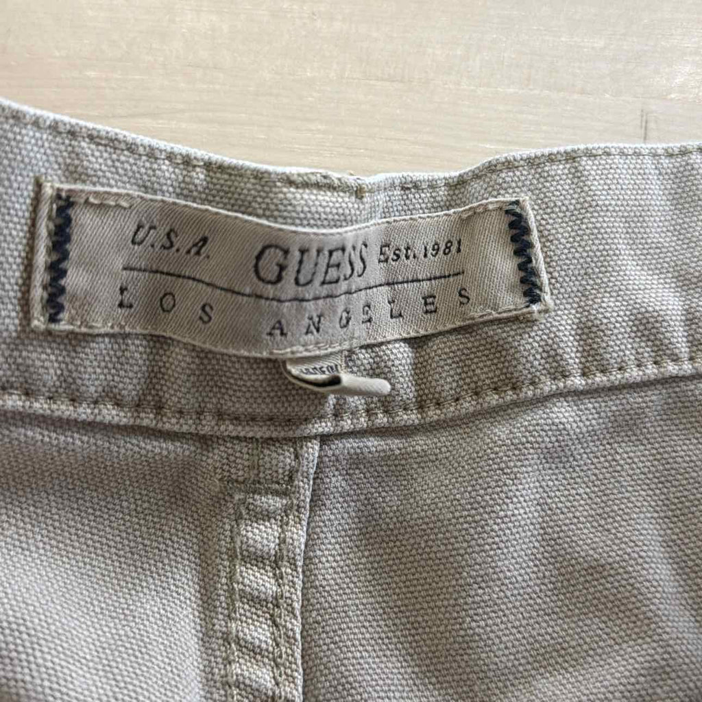 Guess Men's Straight-Fit Cotton Cargo Pants - Impact Grey