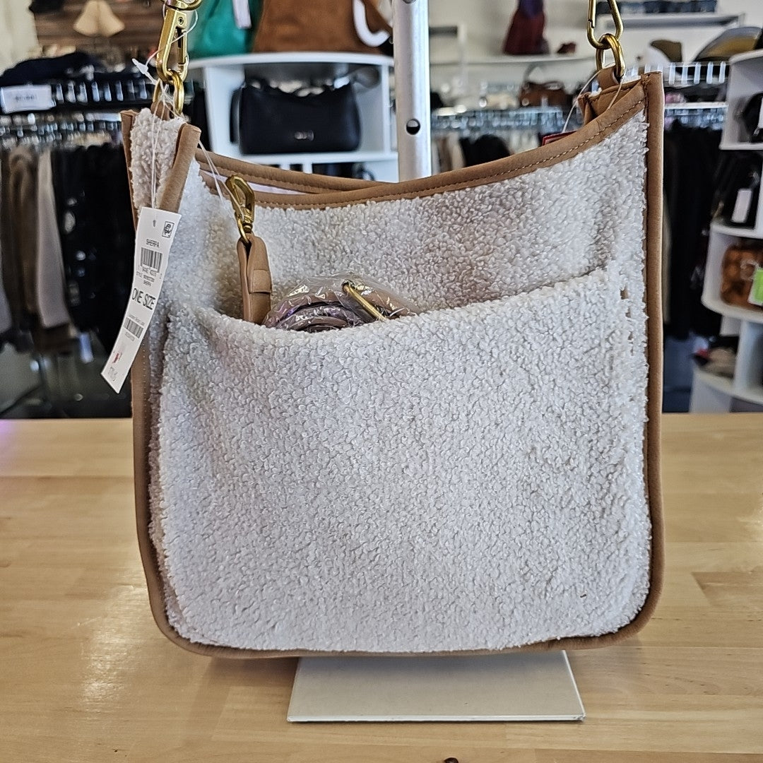 Style & Co Whipstitch Medium Crossbody - Sherpa