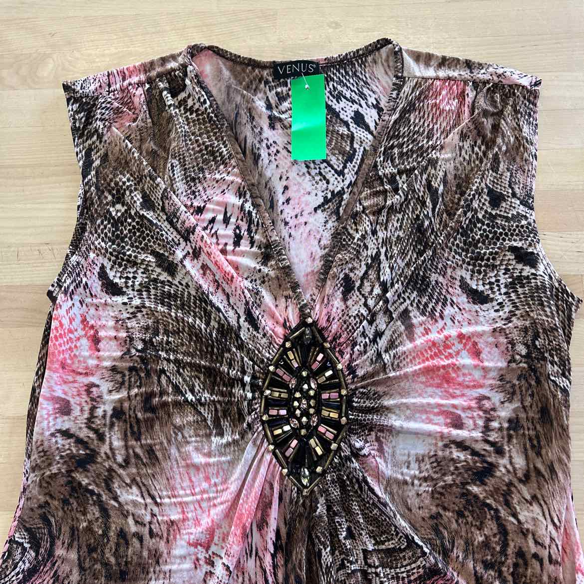 venus Size XL Brown/Pink Preloved Sleeveless