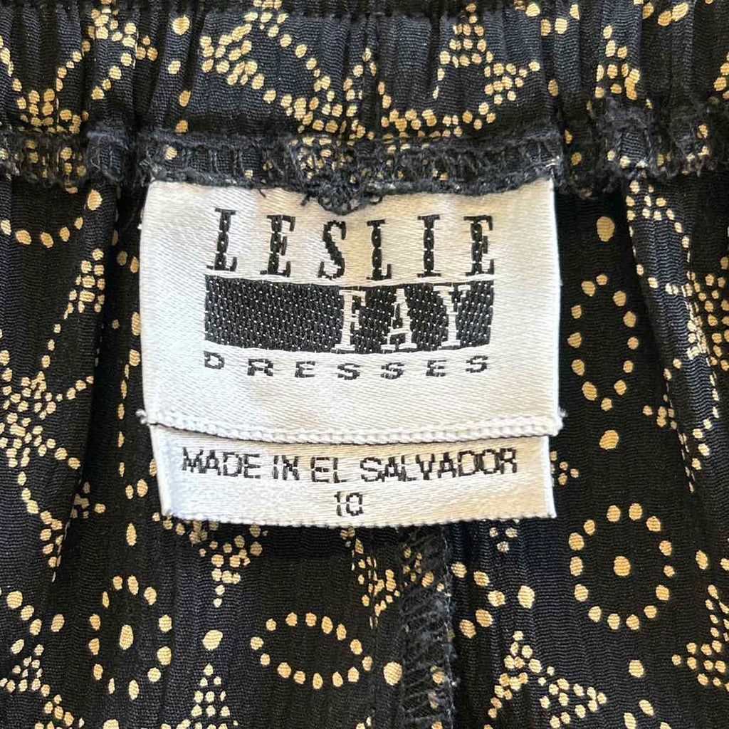 Leslie Fay Size 10 Black Preloved 2 pc Dress Set
