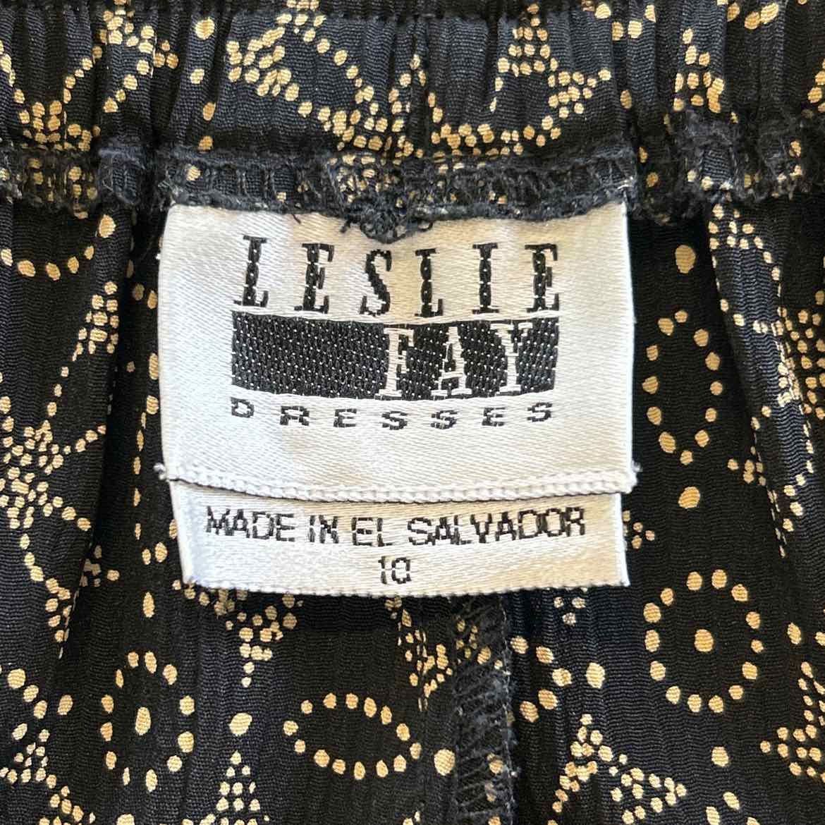Leslie Fay Size 10 Black Preloved 2 pc Dress Set