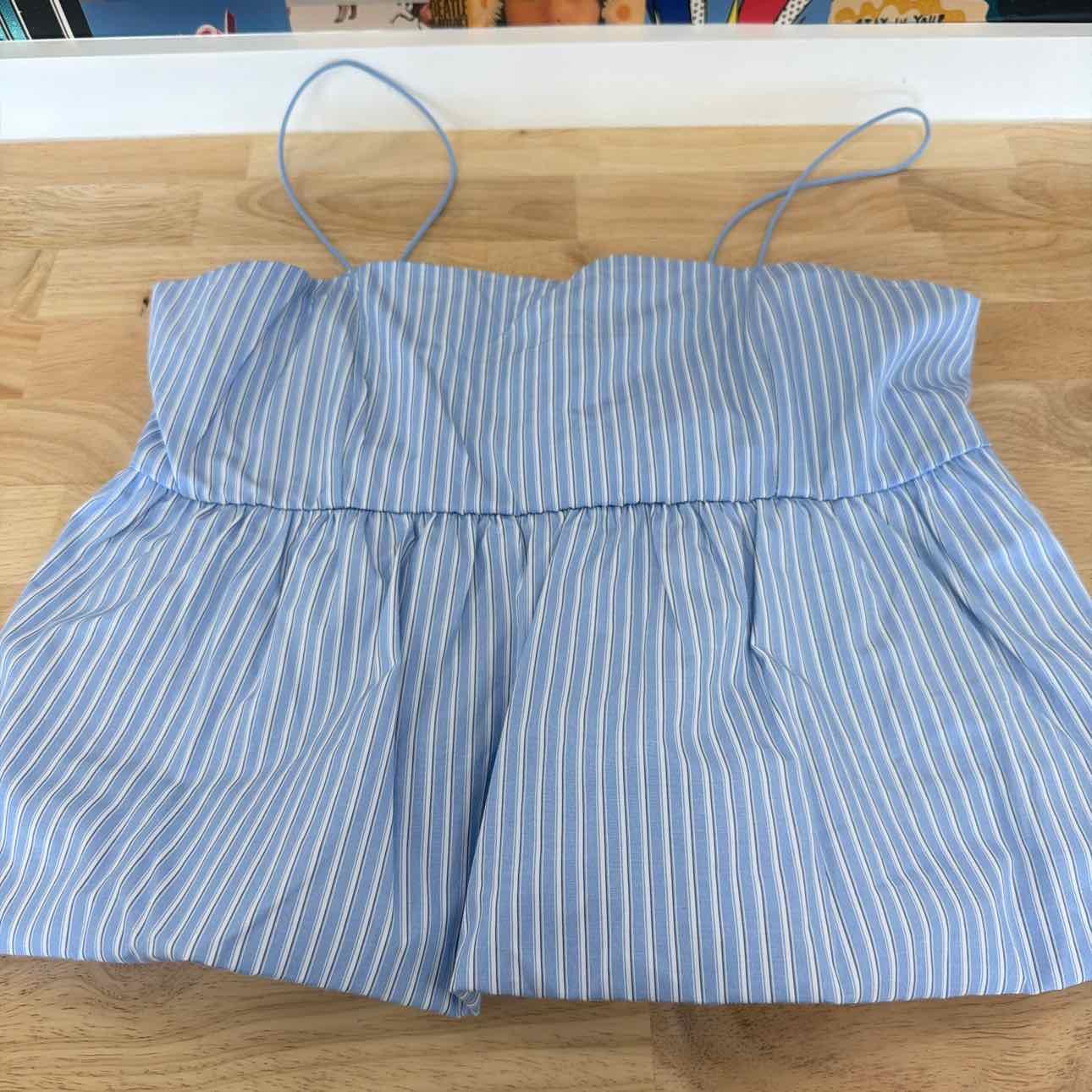 Madden Girl Size XL Poplin Bubble Tank Top