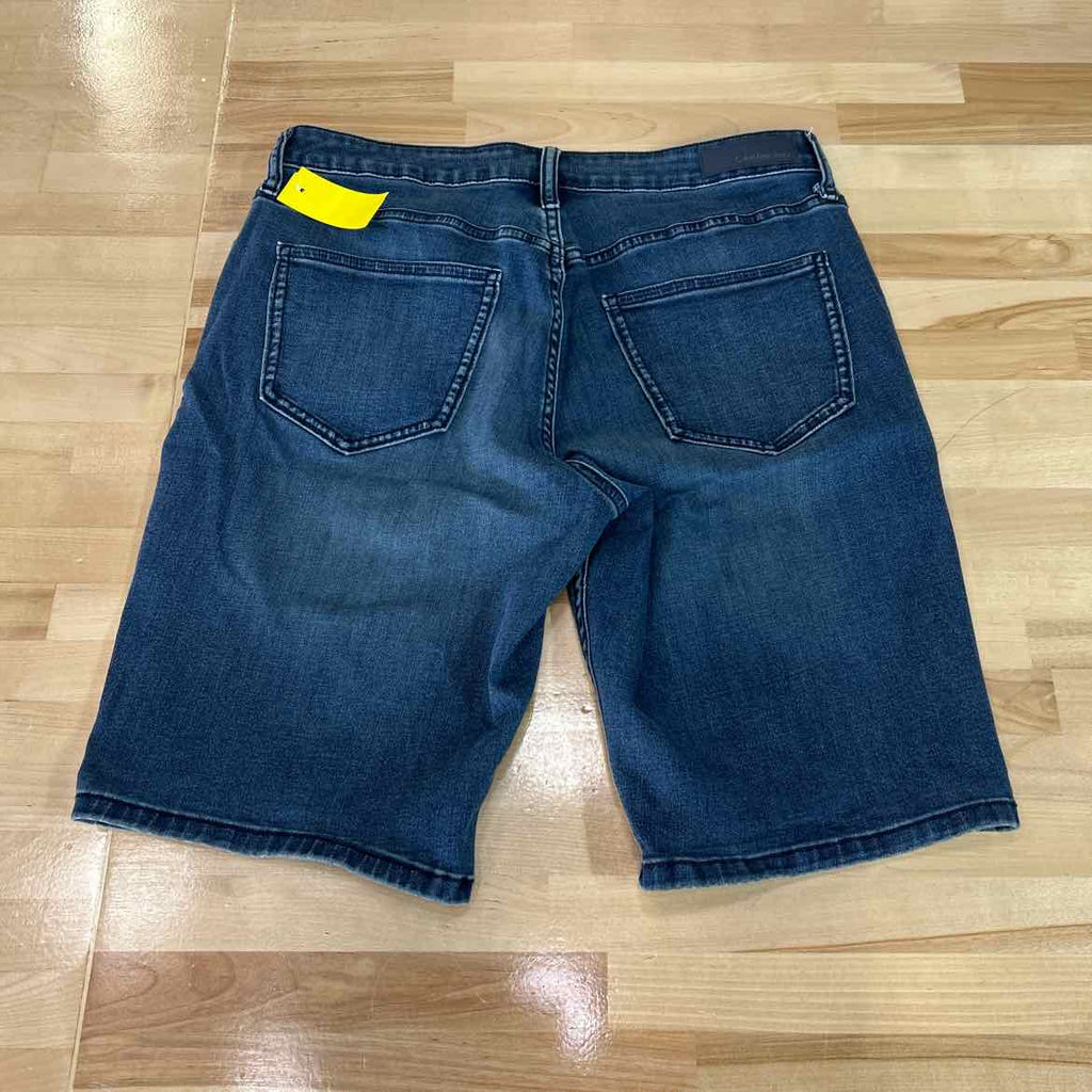 Calvin Klein Jeans Women Size 10 Blue Denim Preloved Shorts