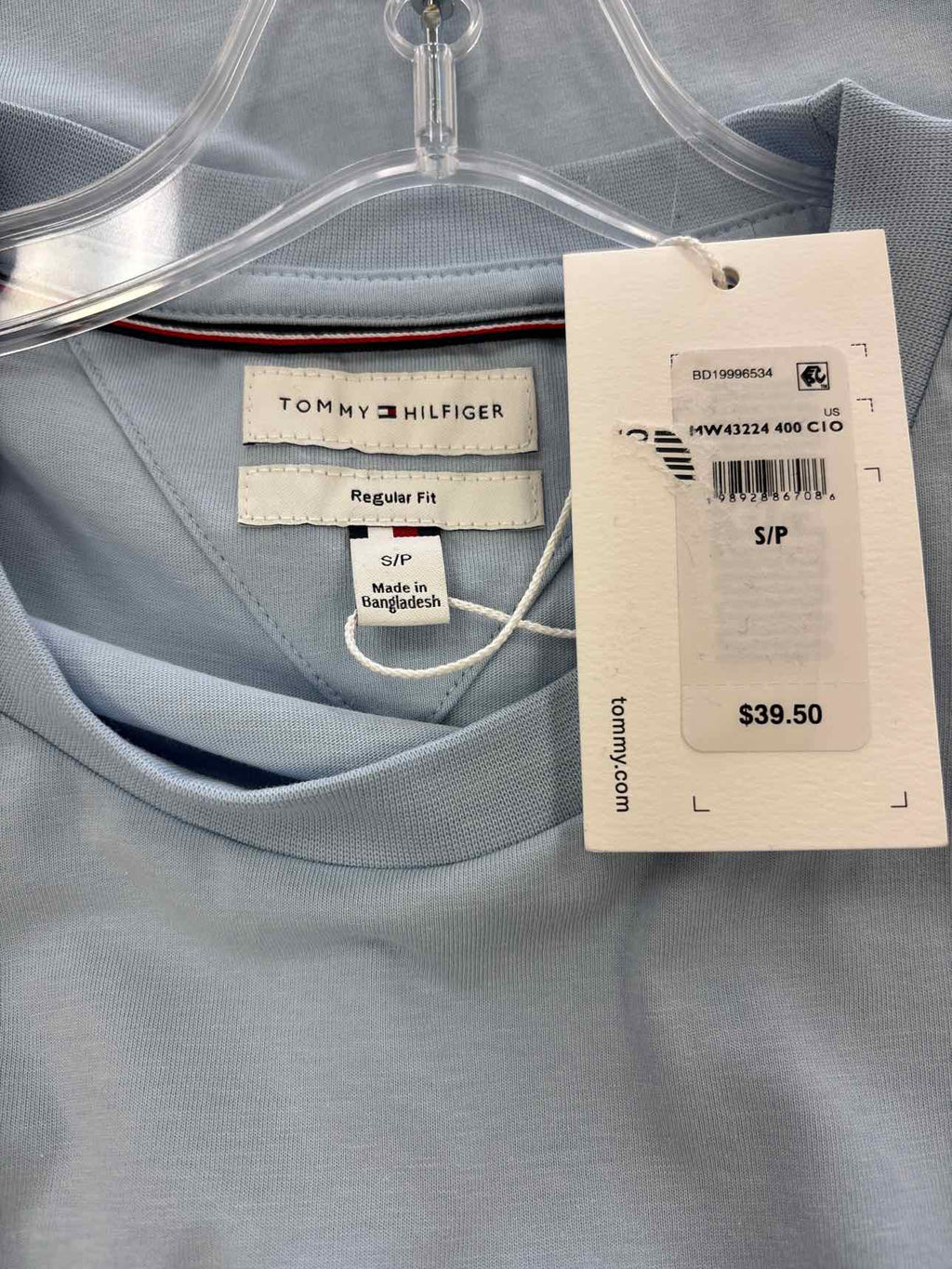 Tommy Hilfiger Size S Script Stack Regular Fit Tee,Breezy Blue