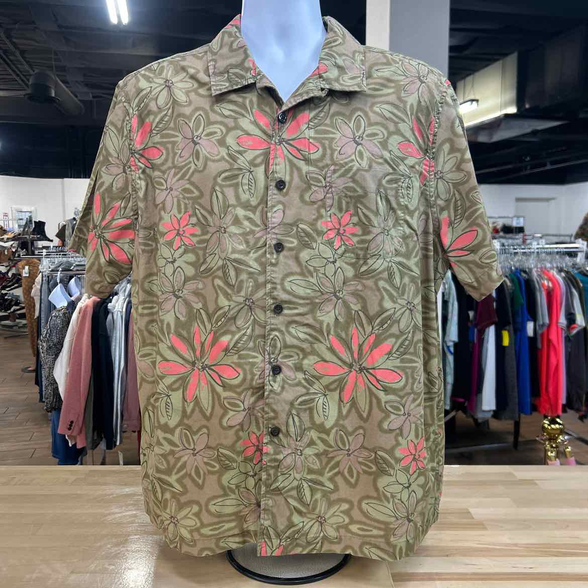 Cremieux Size XL Green Preloved MENS Button Down Shirt