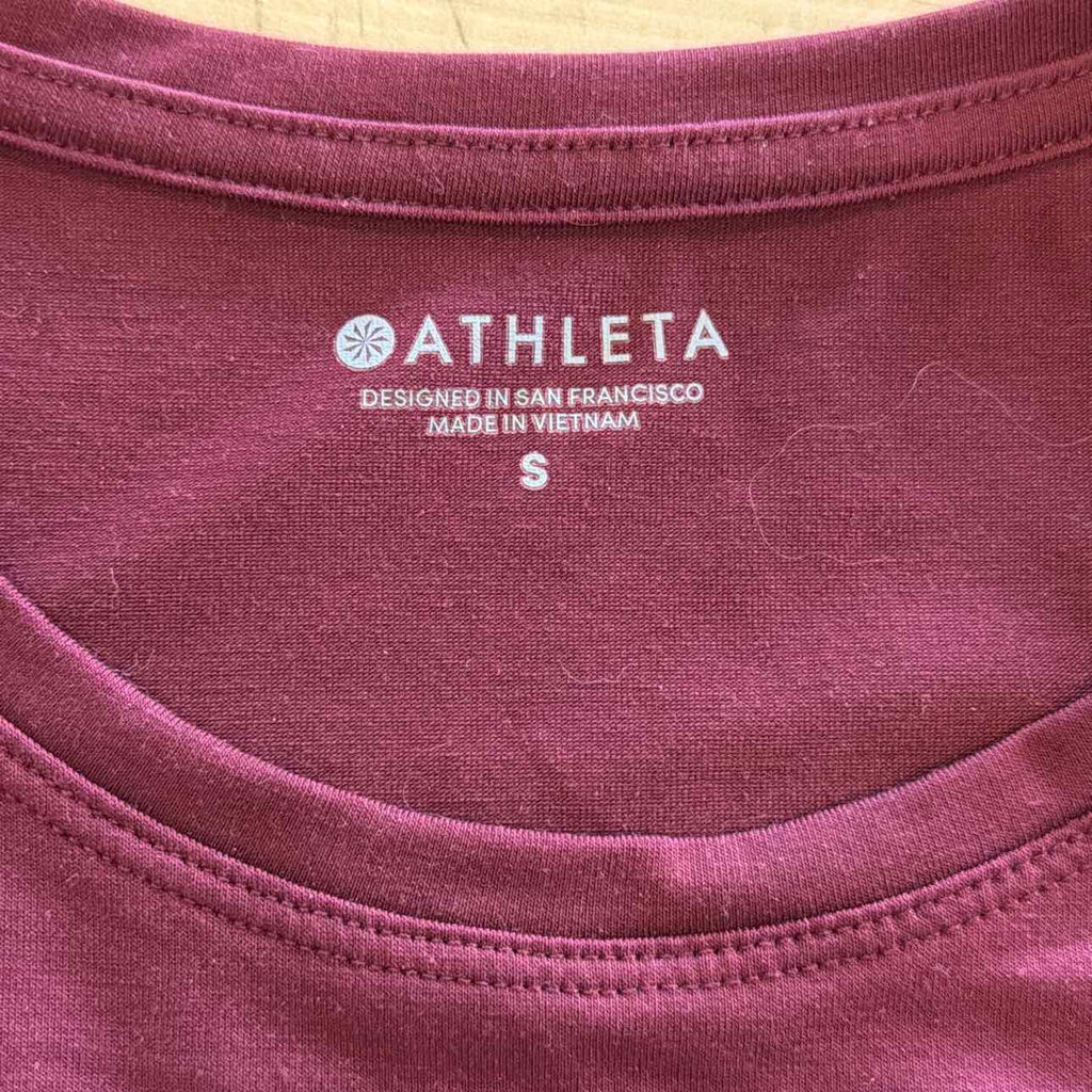 Athleta Size S Burgundy Preloved Athletic Tank